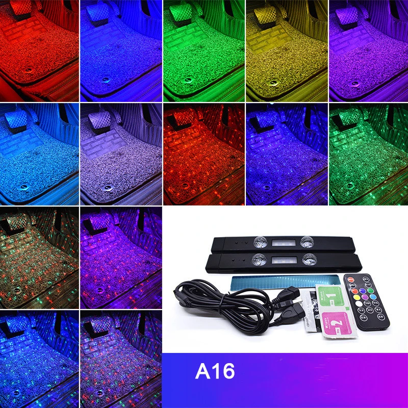 Atmosphere Light Car USB Charging Colorful Led Decorative
