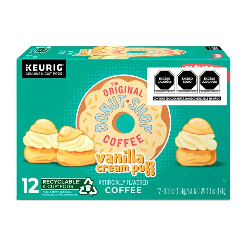 Keurig Green Mountain Donut Shop Coffee, Medium Roast, Vanilla Puff, 12 ct