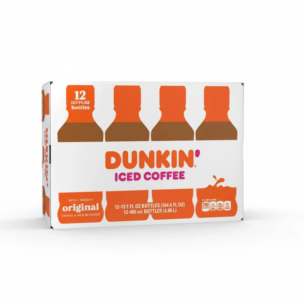 Dunkin Donuts Iced Coffee, Original, 13.7 Fluid Ounce (Pack of 12)