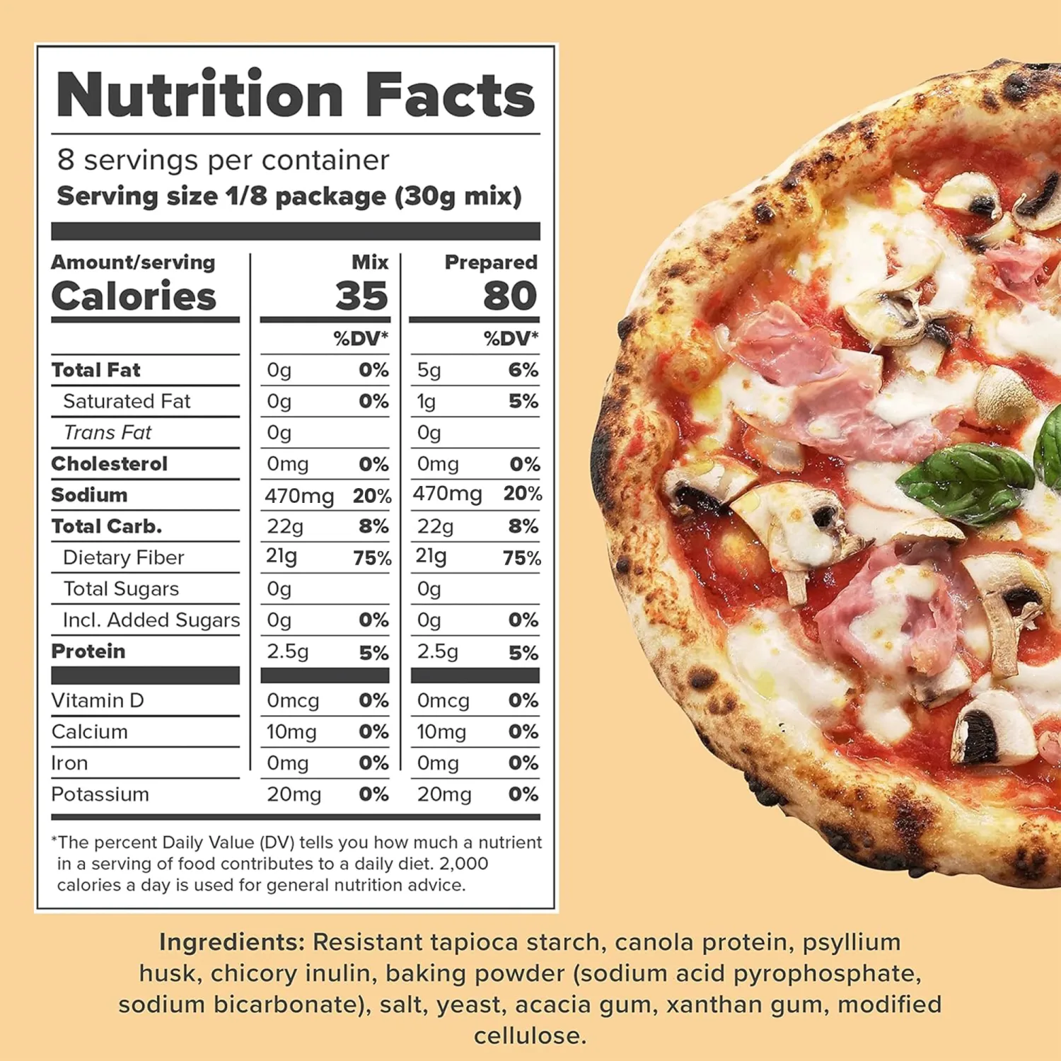 Scotty's Everyday - Keto Pizza Crust Mix - 0g Net carbs, 0g Added Sugar, Gluten-Free, High Fiber - No Nut Flours - 8.4oz, Pack of 3