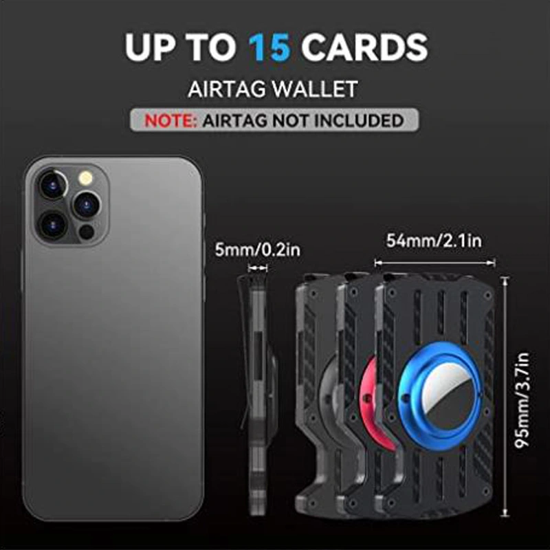 Aluminum Alloy With Airtag Wallet Men's Ultra-thin Tracker