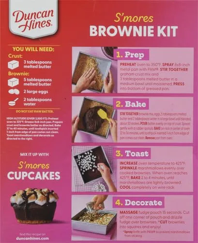 Duncan Hines Epic Kit, Smores Brownie Mix Kit, 24.16 oz
