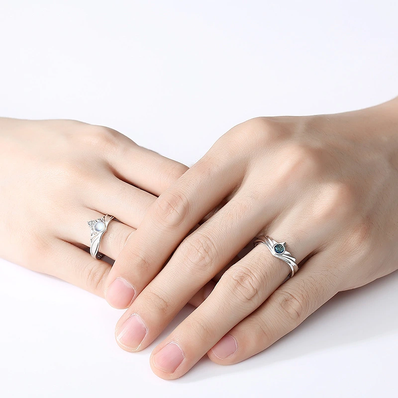 Ring A Pair Of Pure Silver Simple Japanese And Korean Students