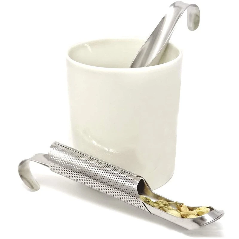 Stainless Steel Hanging Cup-type Pipe-shaped Handle Tea Filter Set