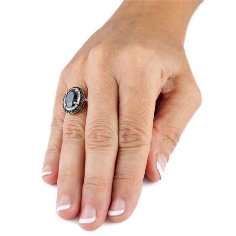 Fashion Cool Black Zircon Women's Ring