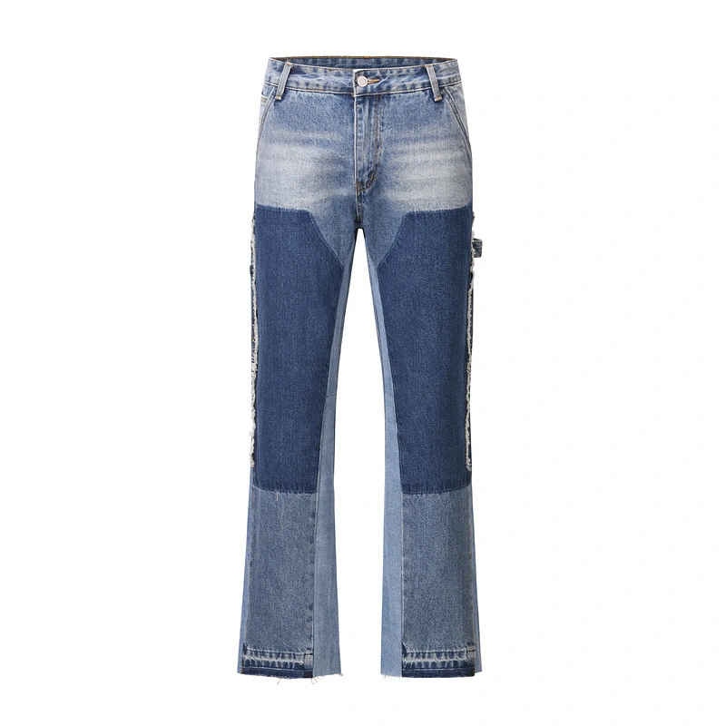 Men's And Women's Fashion Vintage Street Distressed Patchwork Jeans