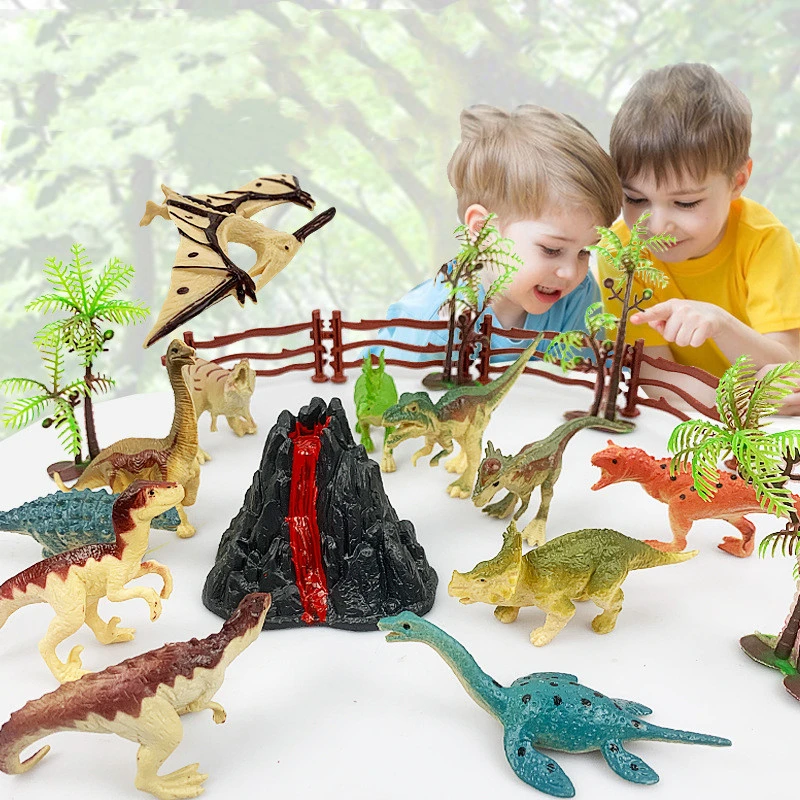 Solid Dinosaur Toy Set Animal Model