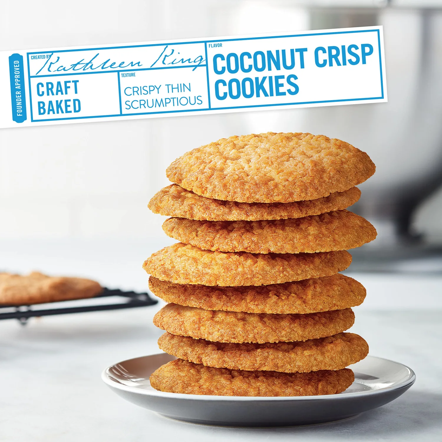 Tate's Bake Shop Coconut Crisp Cookies, 4 - 7 oz Bags