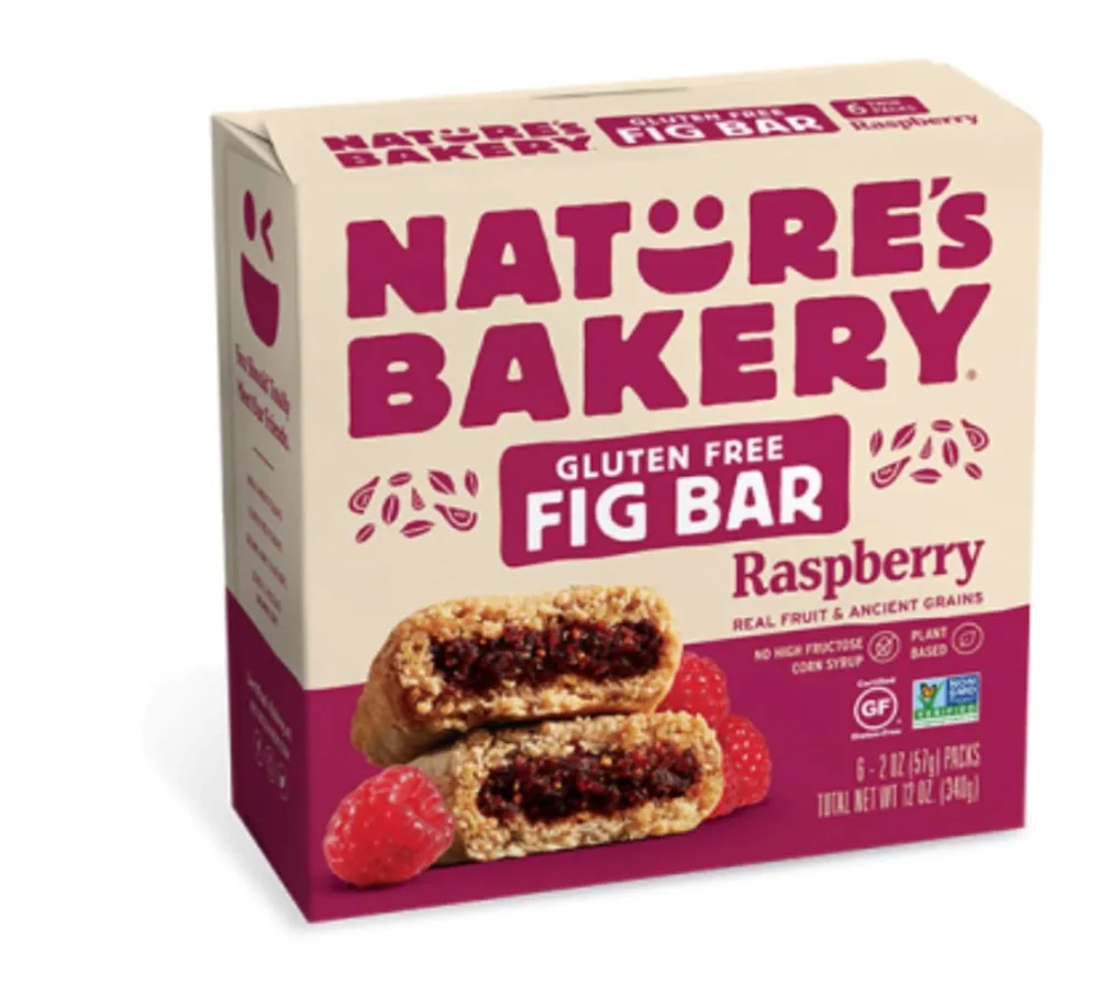 Nature's Bakery Gluten-Free Non-GMO Raspberry Natural Fruit, Ancient Grains Fig Bar: 1 Pk (6 Bars)