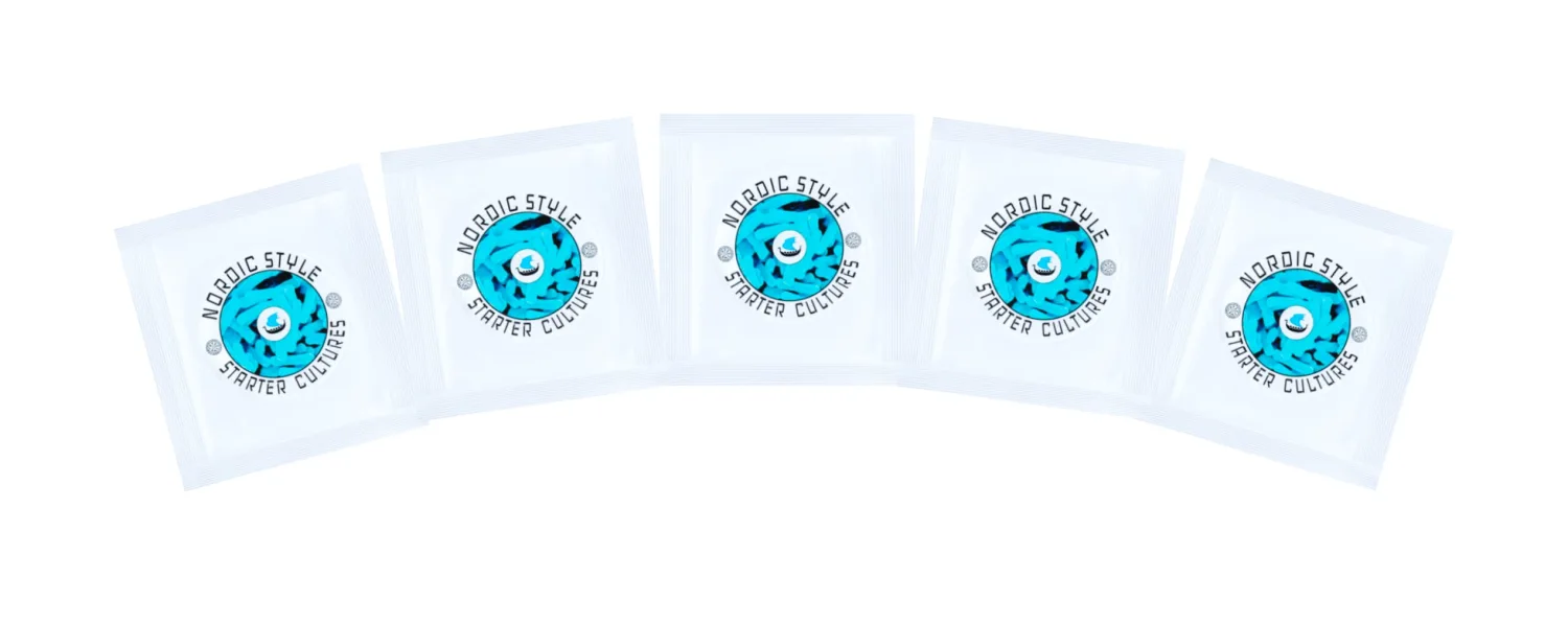 Nordic Style Starter Culture for Homemade Preparation of Nordic Style Yogurt and Other Dairy Products (Pack of 5 sachets)