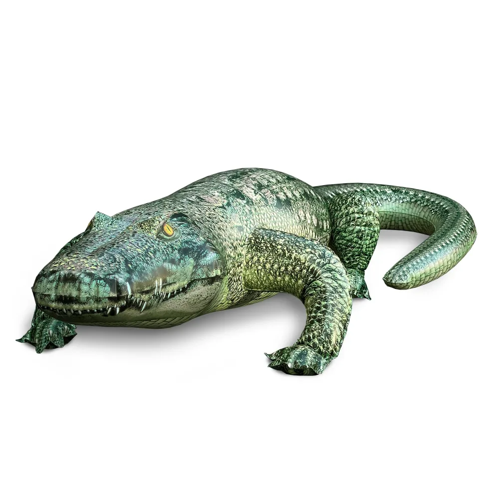 Jet Creations Alligator Inflatable 49" (76" Head to Tail) Long, Green with Armor Imprint, Realistic Wild Animal, Sports Team Mascot, Pool, Garden Decor, Photo Prop, Bird Deterrent, 1 pc