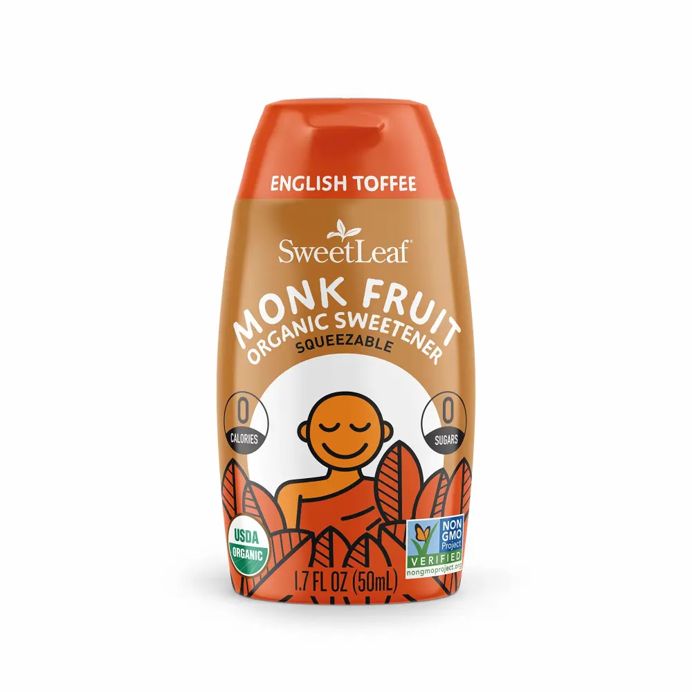 SweetLeaf Organic Monk Fruit Liquid English Toffee, 1.7 Ounce