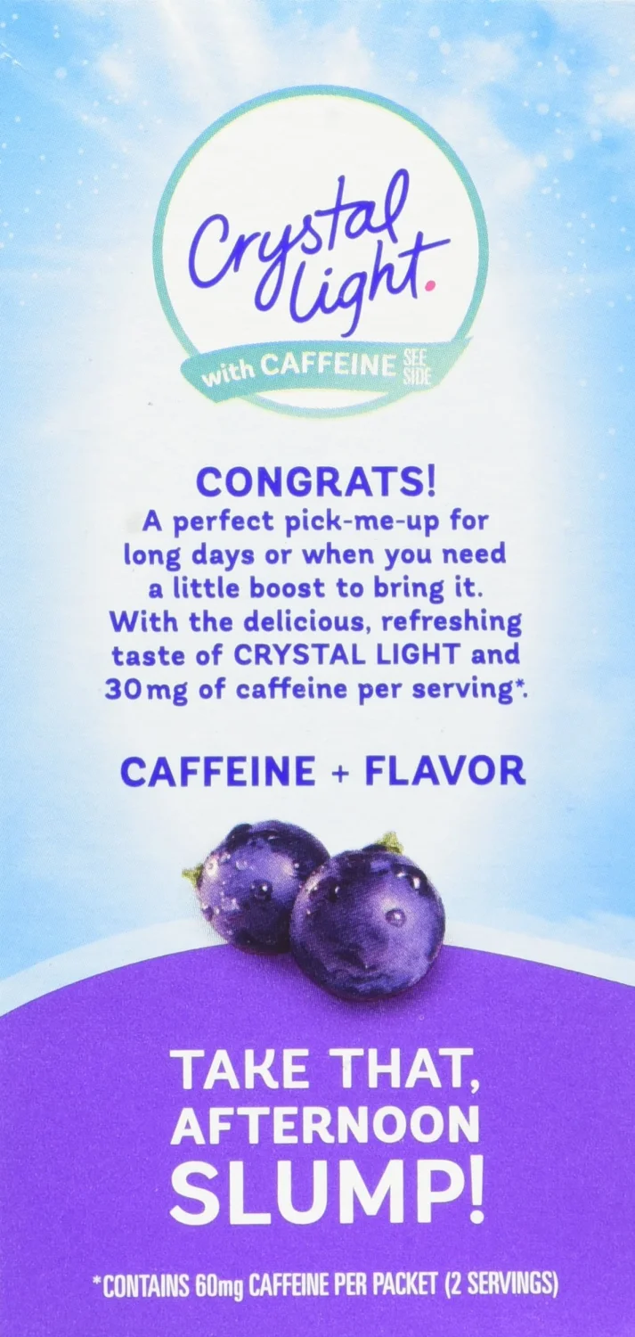 Crystal Light On The Go Energy Grape - Caffeine Energy Releasing, 10-Packet Boxes (Pack of 4)