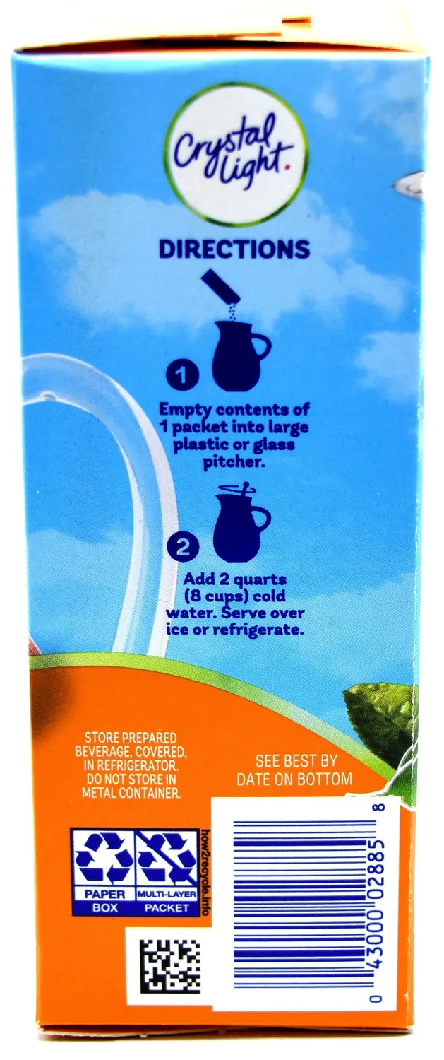 Crystal Light Peach Mango Green Tea Drink Mix, 10-Quart Canister
