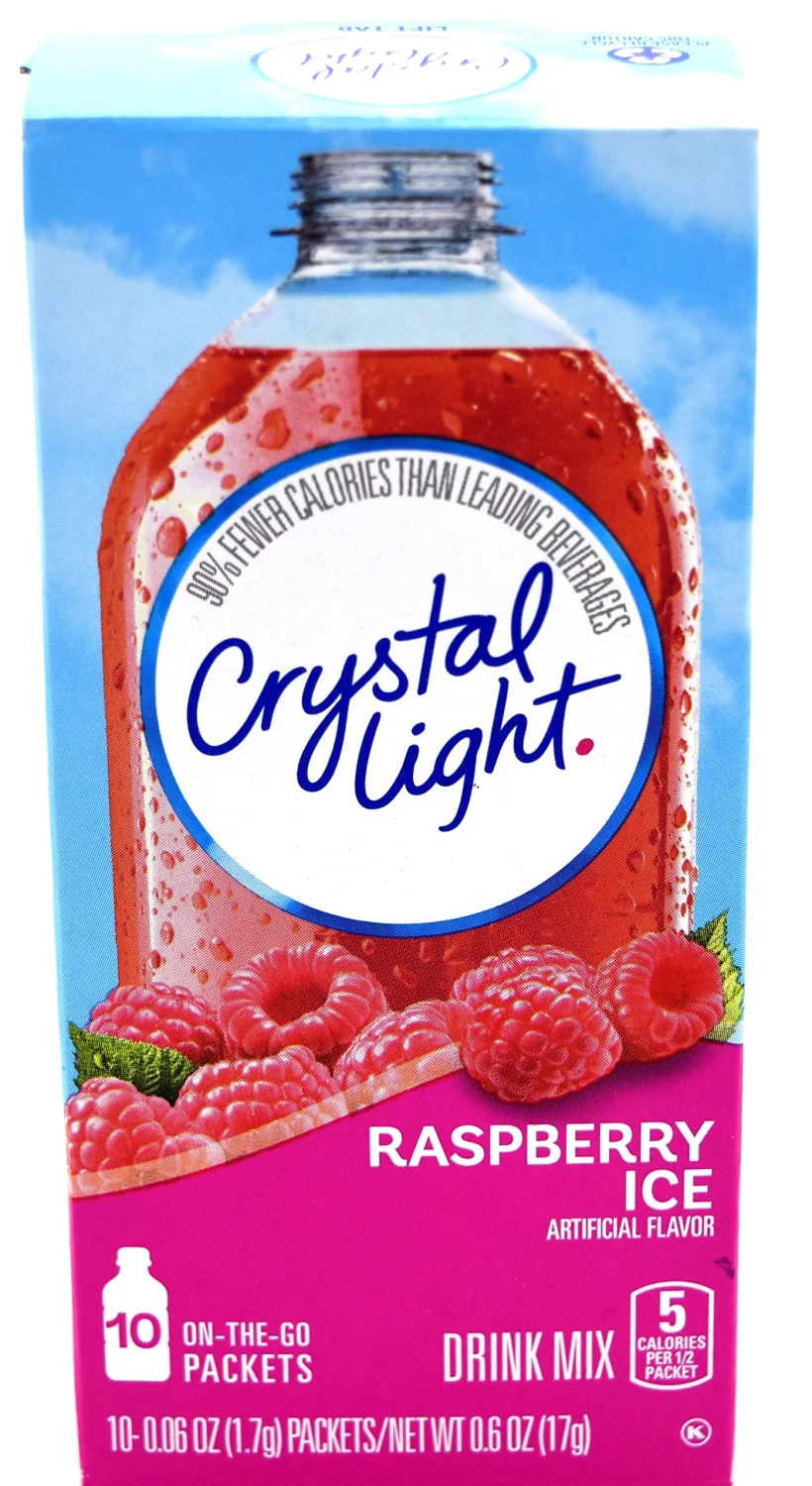Crystal Light Powdered Drink Mix, Raspberry Ice, 10 CT