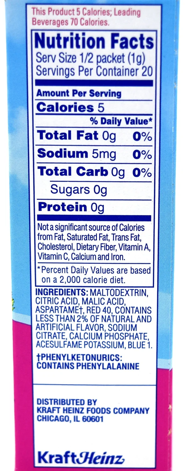 Crystal Light Powdered Drink Mix, Raspberry Ice, 10 CT