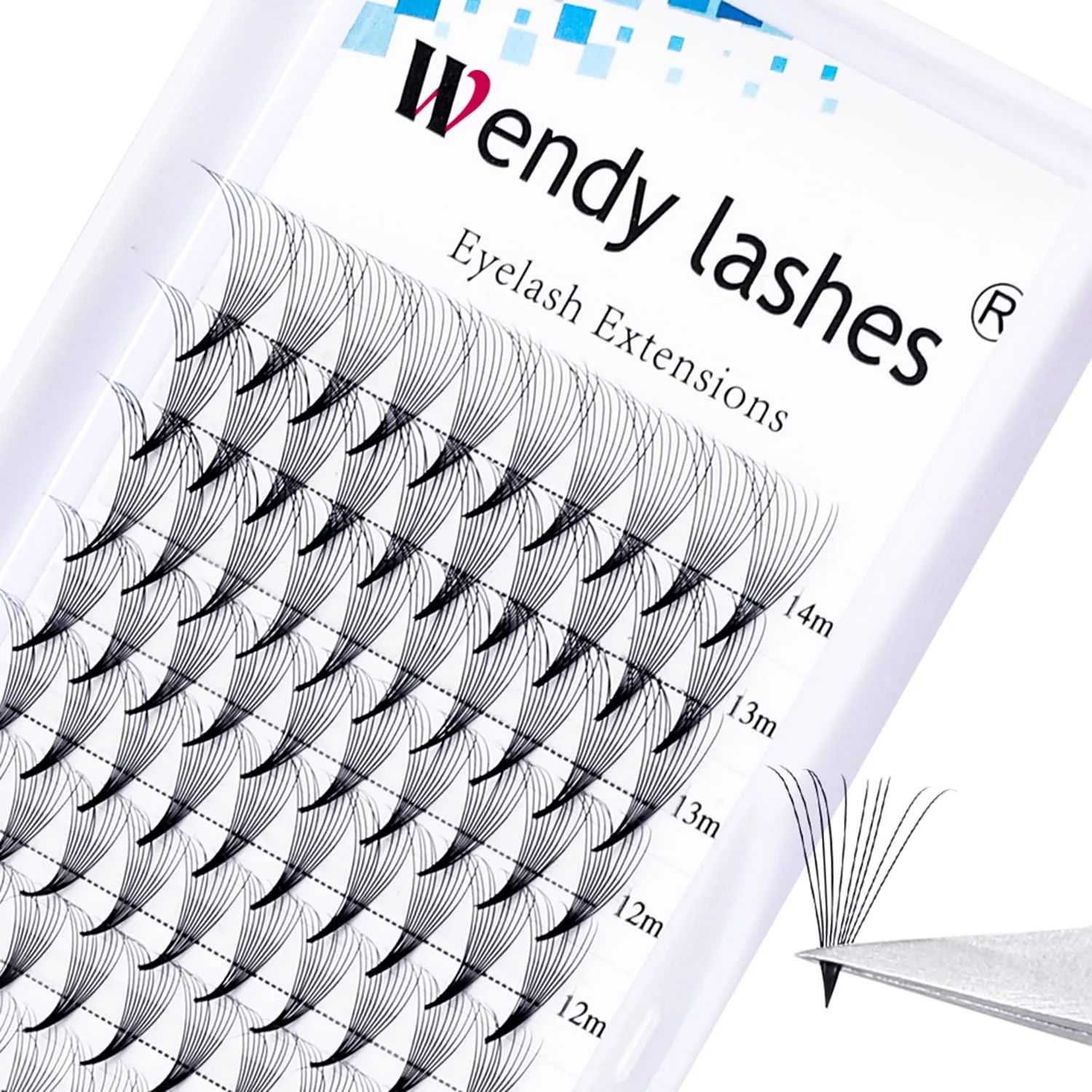 Premade Fans Eyelash Extensions 5D 6D 7D 8D 10D Volume Lash Extensions 0.07mm Thickness Short Stem heat bonded Premade Fans Russian Volume Pre-fanned Lash Extensions(8D-0.07-D, 8-14mm Mixed Tray)