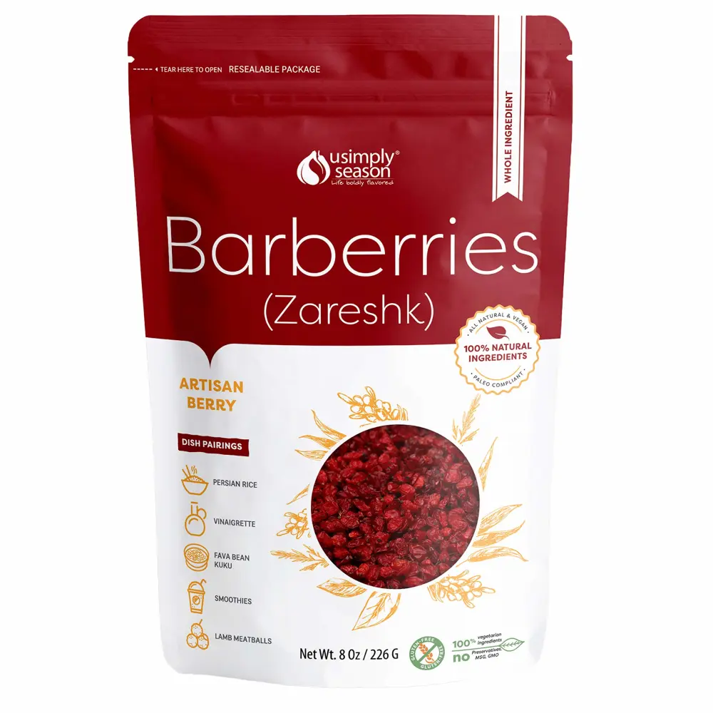 USimplySeason Barberry (Zereshk), 8 Oz | Whole Dried Berries