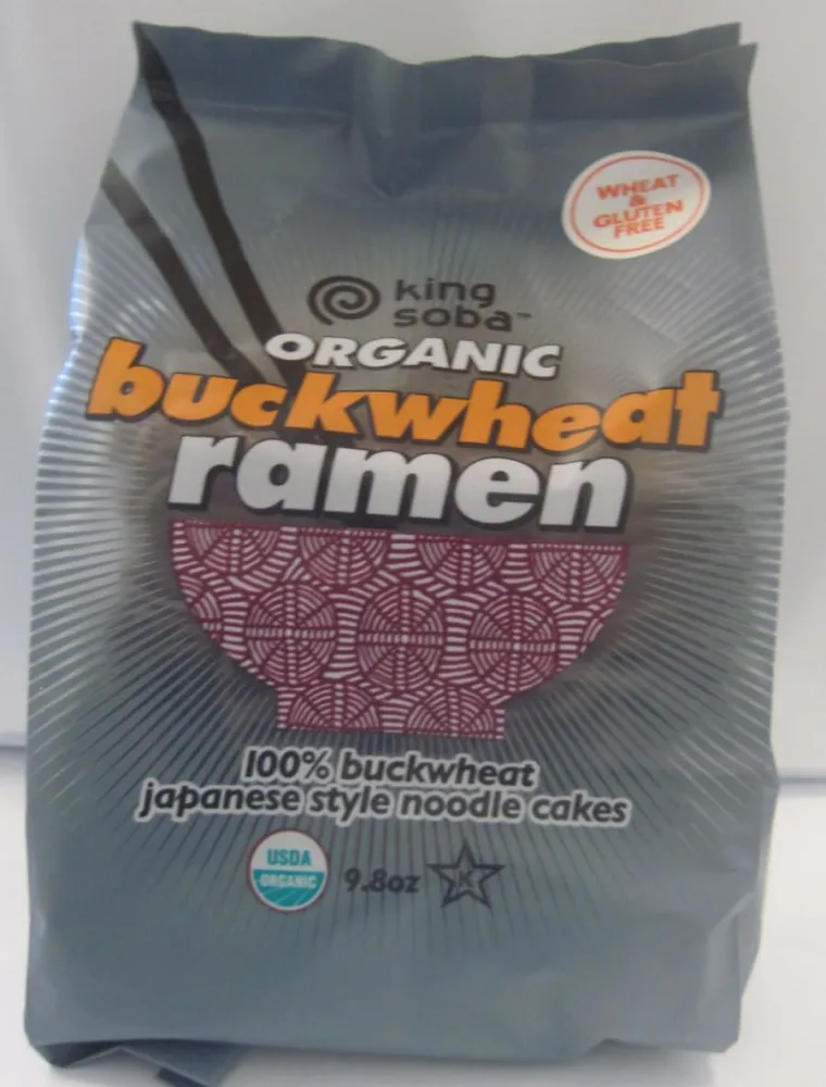 King Soba Organic Buckwheat Ramen Noodles - 9.8 oz (Pack of 6), Gluten-Free, Non-GMO