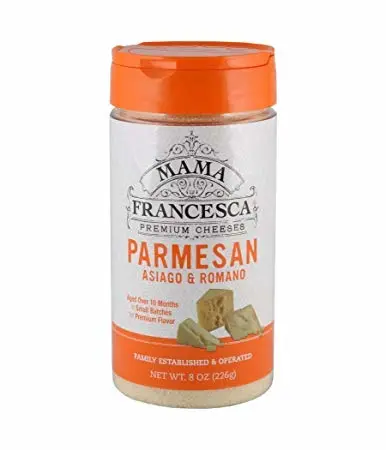 Mama Francesca Parmesan Asiago & Romano Premium Grated Authentic Italian Cheese 8 oz (Pack of 3) Gluten Free