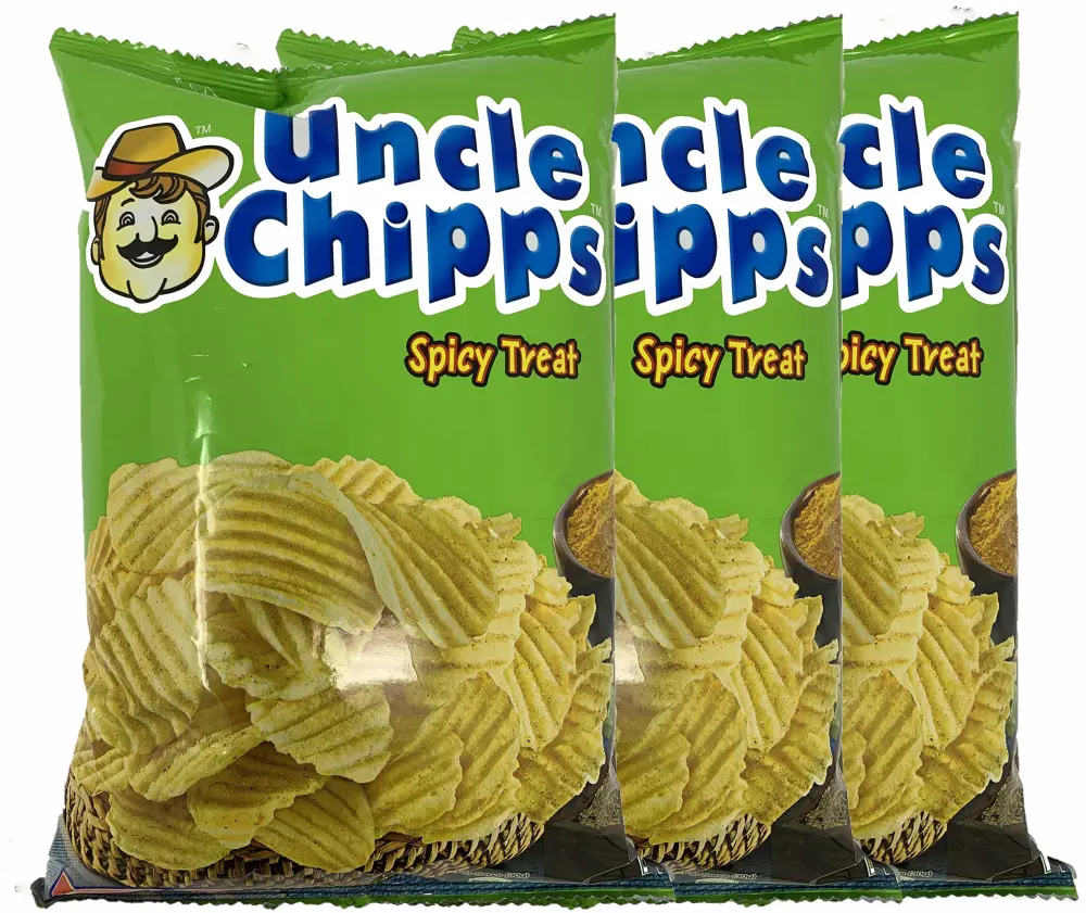 Great Bazaar Uncle Chipps Indian Uncle Chips Spicy Treat Flavor, 55g (3-Pack)