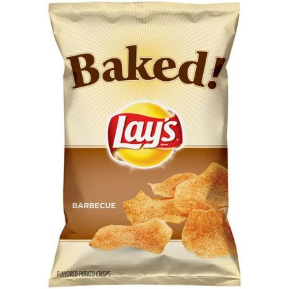 Frito Lay, Lay's, Baked! Potato Chips, Barbecue, 6.25oz Bag (Pack of 4)