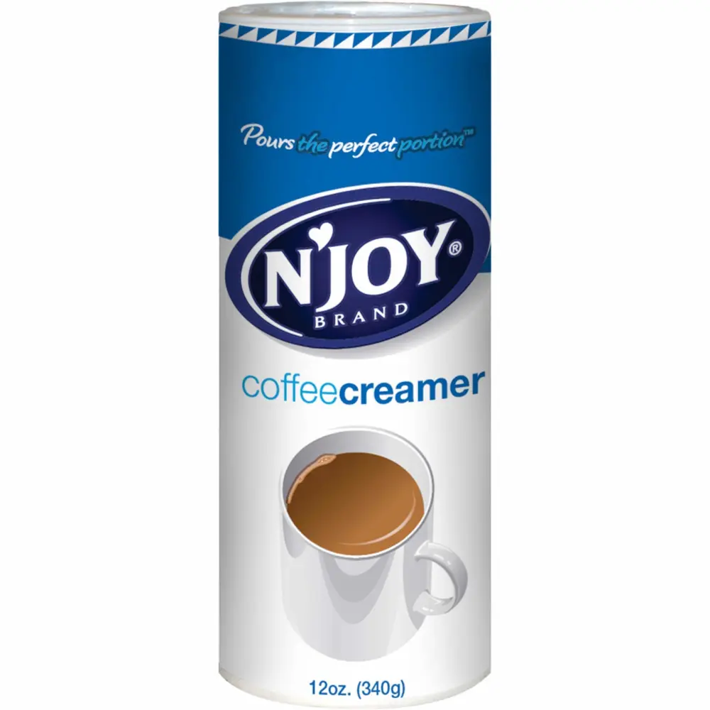 N'Joy Non-Dairy Coffee Creamer | Dairy Substitute | Easy Pour Lid, Bulk Size |12 Ounce, Pack of 6