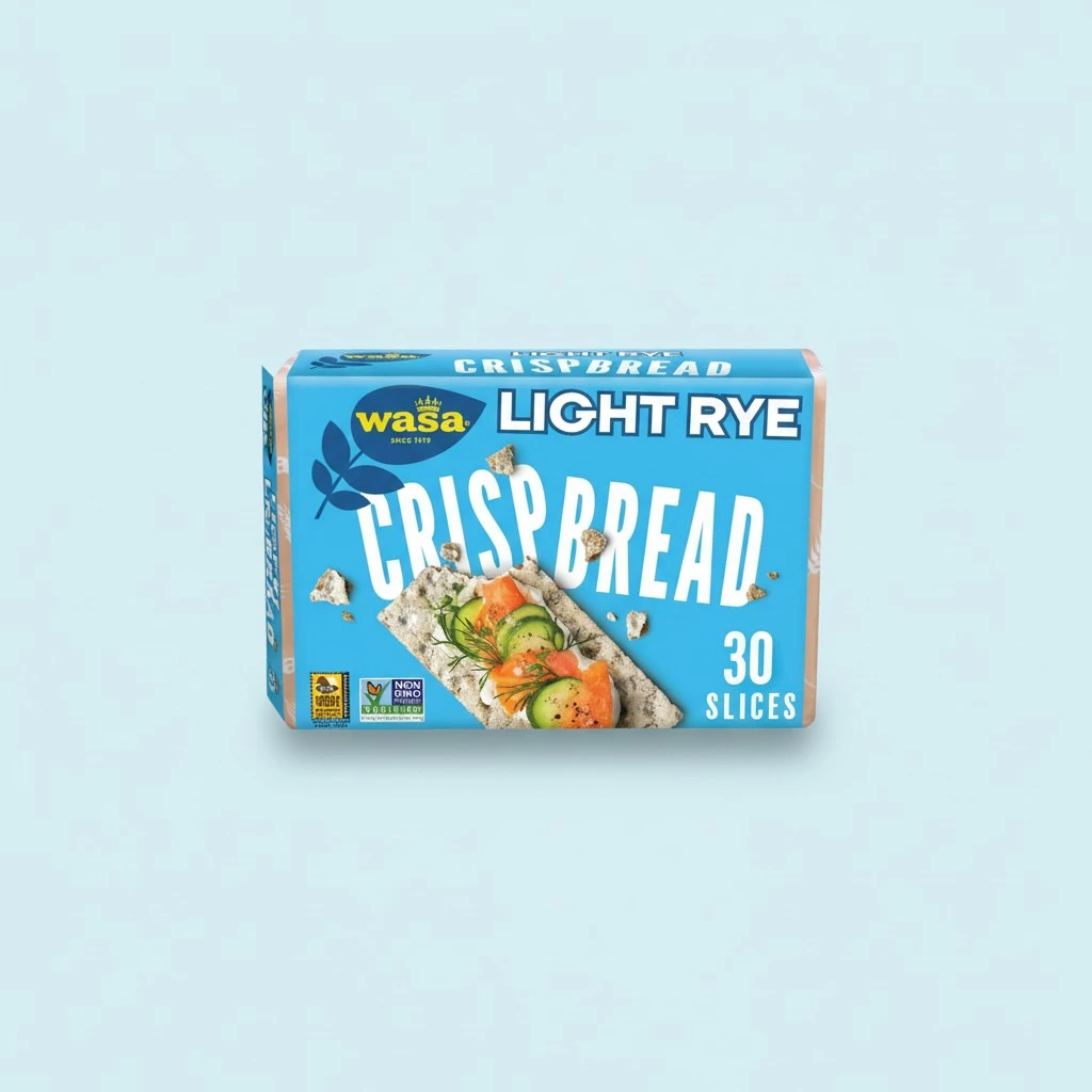 Wasa Light Rye Crispbread, 9.5 oz (Pack of 12), Rye Crackers, Non-GMO Ingredients, Fat Free