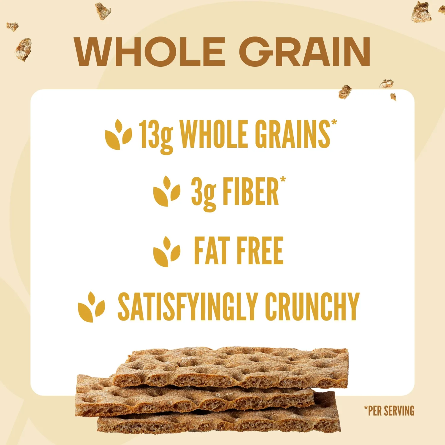 Wasa Whole Grain Crispbread, 9.2 oz (Pack of 12), Crackers, Non-GMO Ingredients, Fat Free, Made with 100% Whole Grains