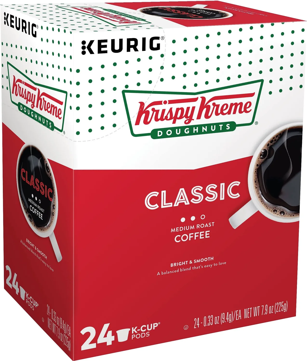 Krispy Kreme Classic, Single-Serve Keurig K-Cup Pods, Medium Roast Coffee, 24 Count