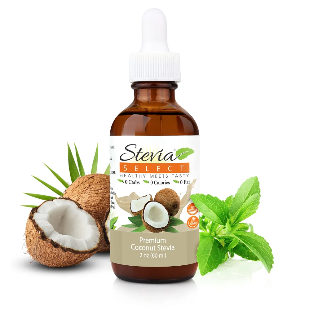 Stevia Select Coconut Extract Stevia Water Flavor - Zero Calorie Sweetener - All Natural Liquid Stevia Water Enhancer - Keto Sugar Stevia Liquid - Keto Sweetener & Sugar Alternative 2 Oz