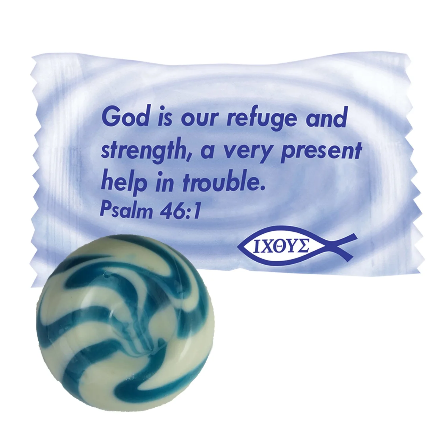 Scripture Candy, Blueberries & Cream Hard Candy 5.5oz Bag, 25 Pieces