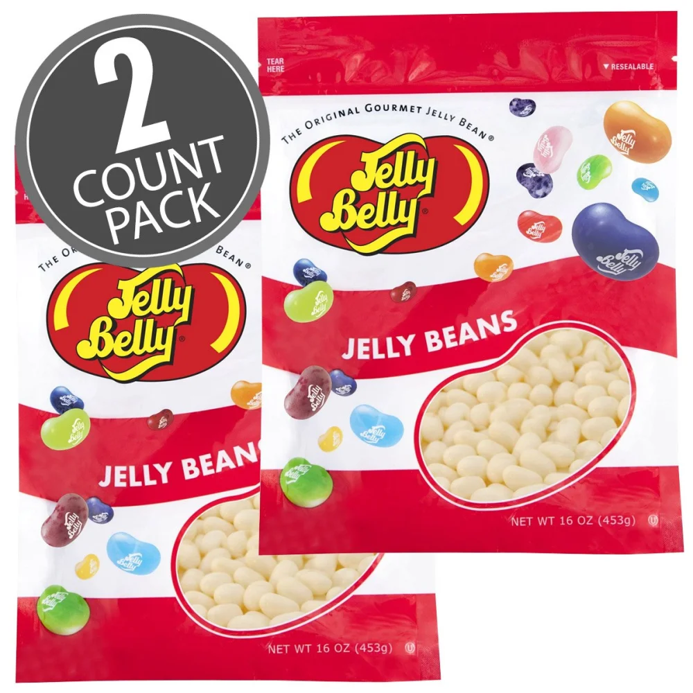 Jelly Belly Coconut Jelly Beans - 2 Pounds in Resealable Bags (2 x 16 Ounces) - Genuine, Official, Straight from the Source