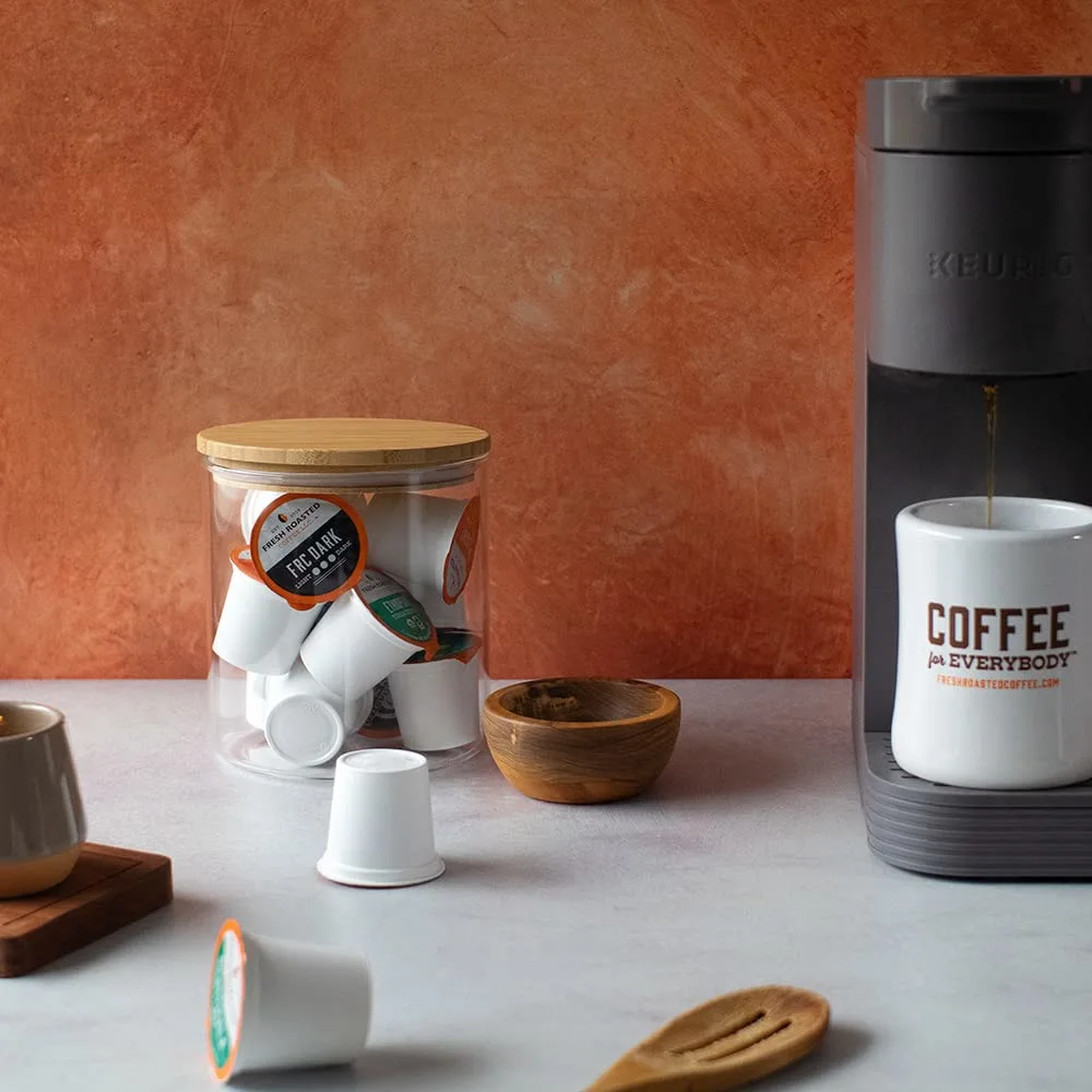 Fresh Roasted Coffee, Indian Monsoon Malabar, Light Roast, 24 Pods for K Cup Brewers