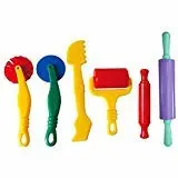 Fashionclubs 6pcs/Set Plastic Clay and Dough Playing Tools Set for Children Ages 3 and Up