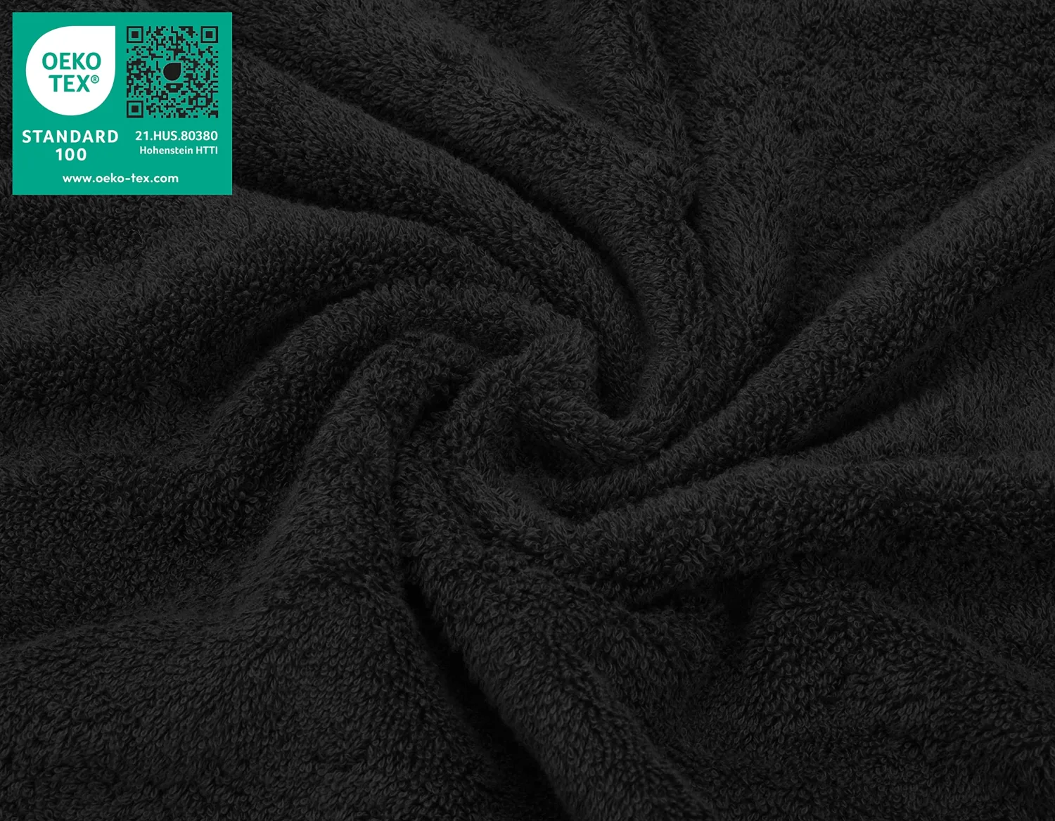 American Soft Linen Luxury Washcloths for Bathroom, 100% Turkish Cotton Washcloth Set of 4, 13x13 in Soft Washcloths for Body and Face, Baby Washcloths, Black Washcloths