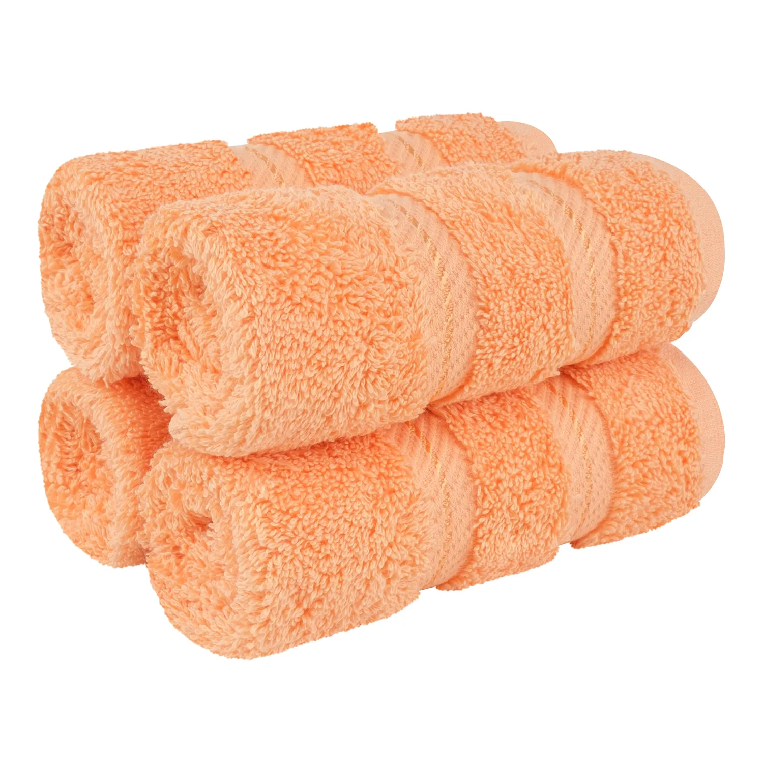 American Soft Linen Luxury Washcloths for Bathroom, 100% Turkish Cotton Washcloth Set of 4, 13x13 in Soft Washcloths for Body and Face, Baby Washcloths, Malibu Washcloths