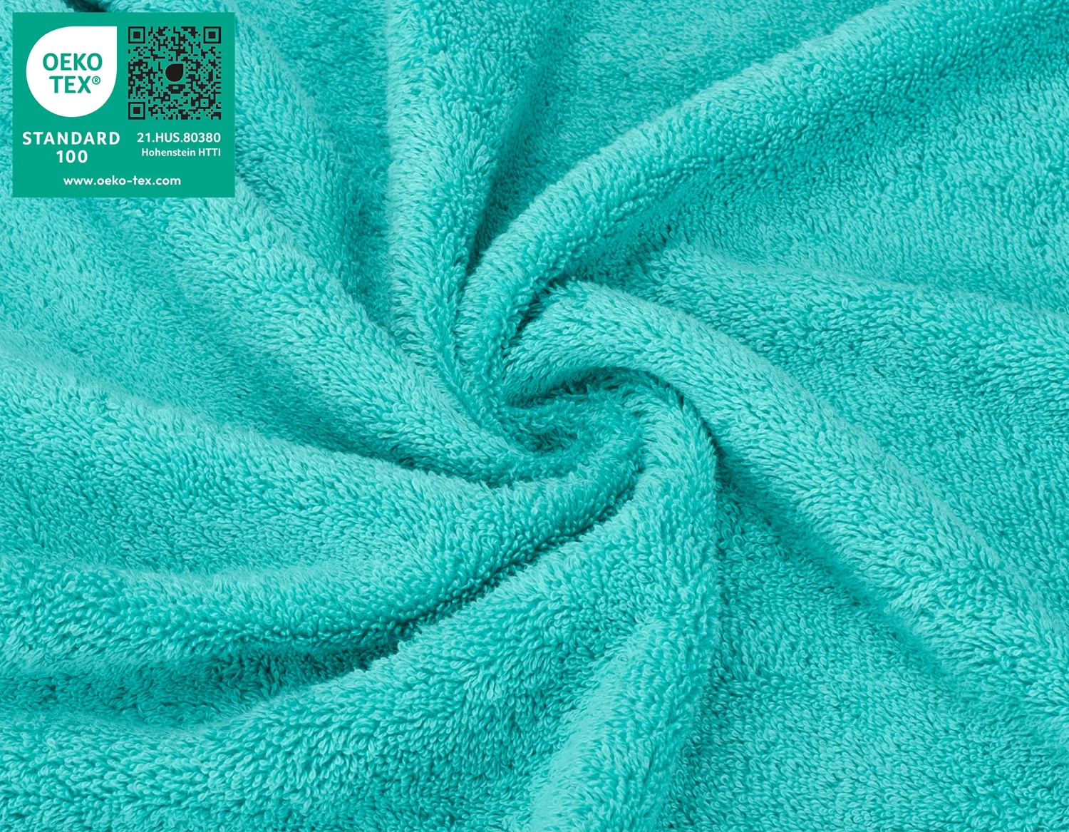 American Soft Linen Luxury Washcloths for Bathroom, 100% Turkish Cotton Washcloth Set of 4, 13x13 in Soft Washcloths for Body and Face, Baby Washcloths, Turquoise Blue Washcloths