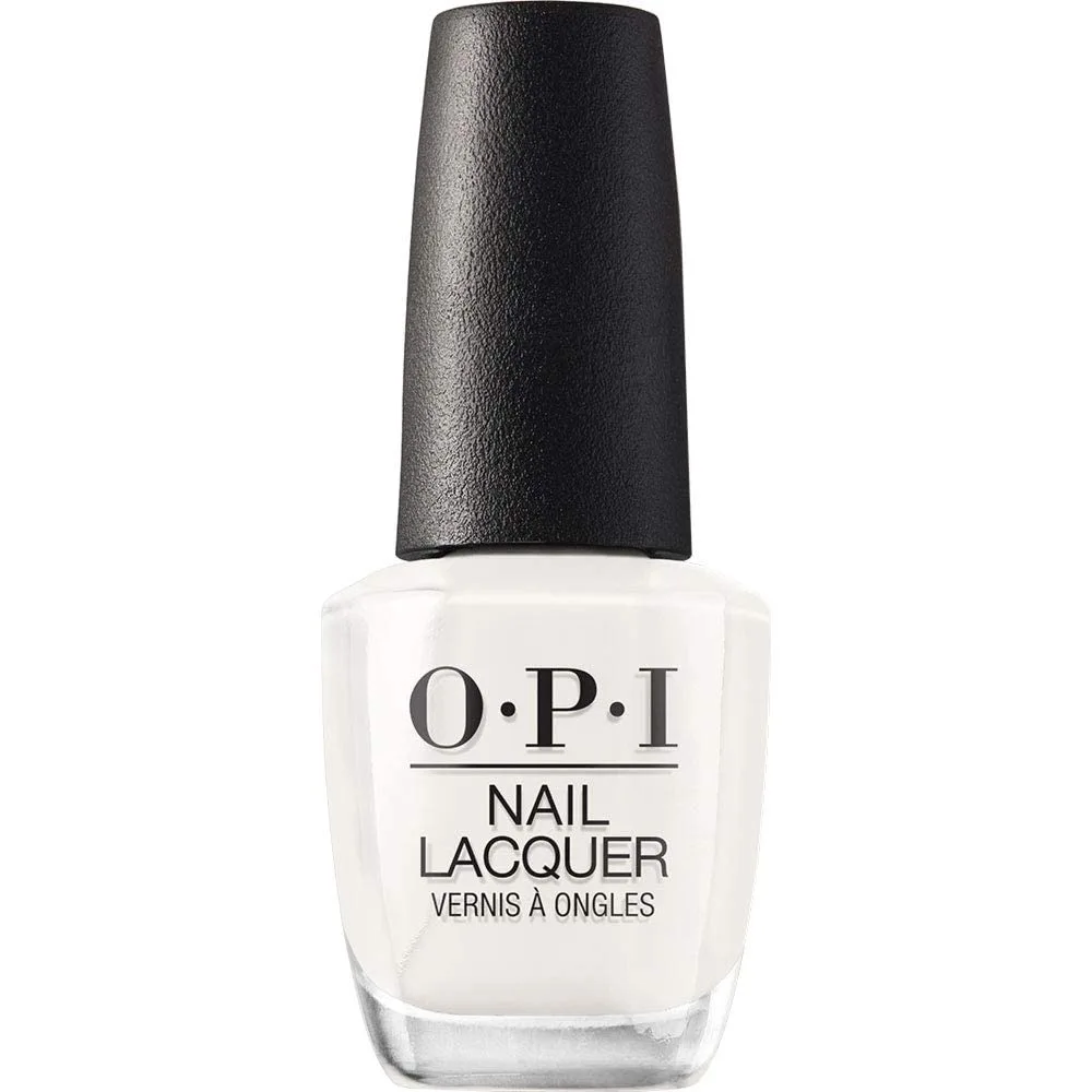 OPI Nail Lacquer Nail Polish | Opaque Light White & Gray Crème Chip Resistant Nail Polish | Vegan, Fast Drying, Streak Free