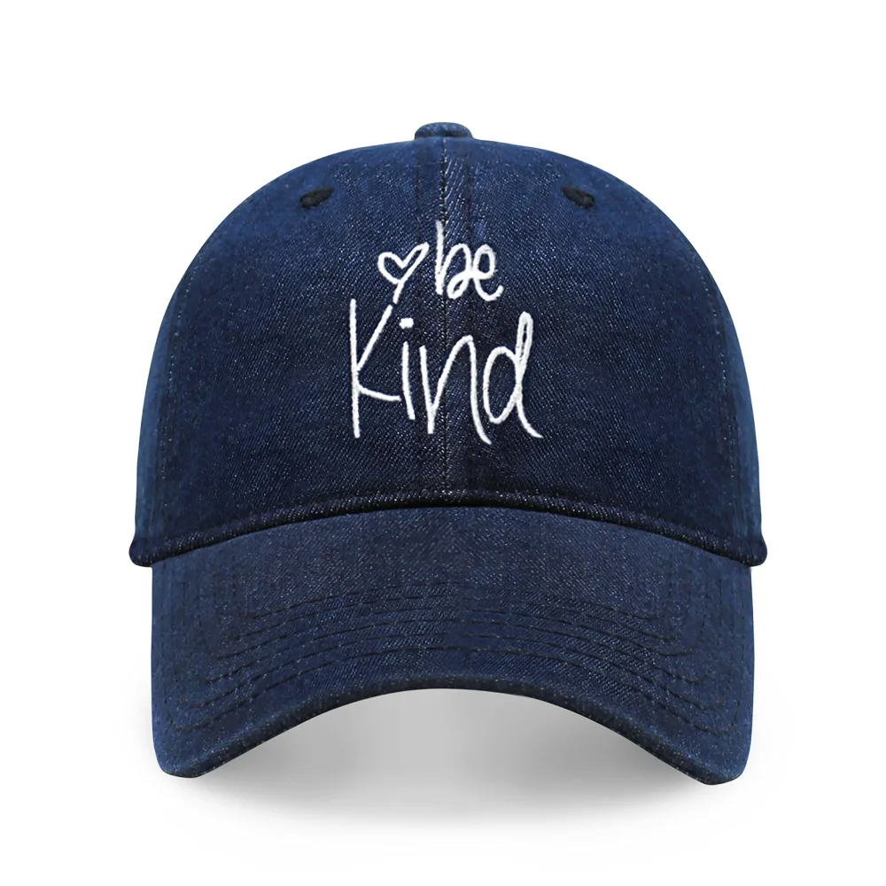 CHOK.LIDS Be Kind Trendy Womens Baseball Cap Unisex Fashion Cotton Polo Style Fun Inspirational Saying Seasonal Headwear