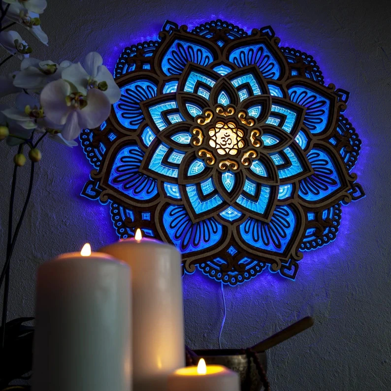 Creative Mandala Yoga Room Night Light