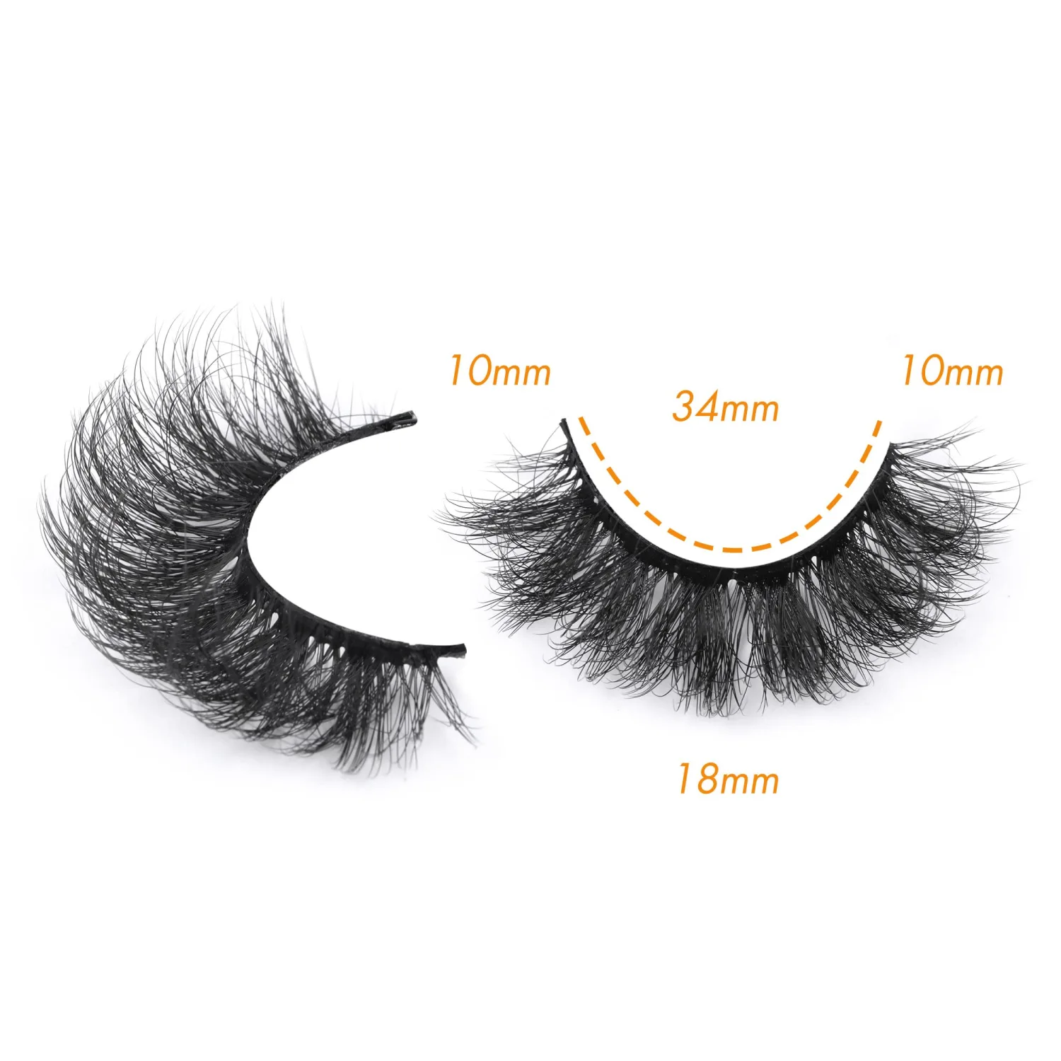 Fluttery False Eyelashes Natural Looking Faux Mink Lashes C Curl Fluffy Fake Eyelashes 18mm Round Shaped Eye Lashes that Look Like Extensions by Focipeysa