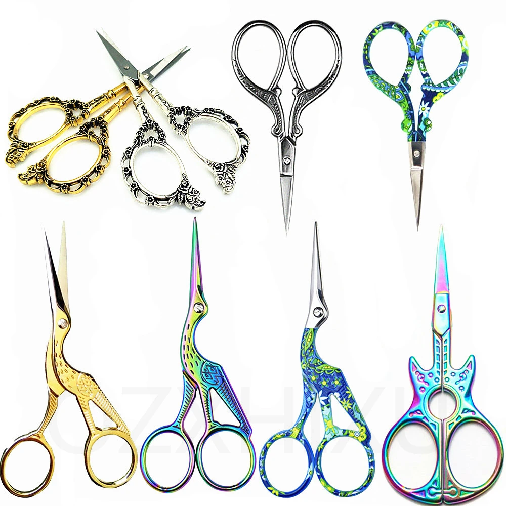 21 Styles Retro Stainless Steel Scissors Cross Stitch Embroi