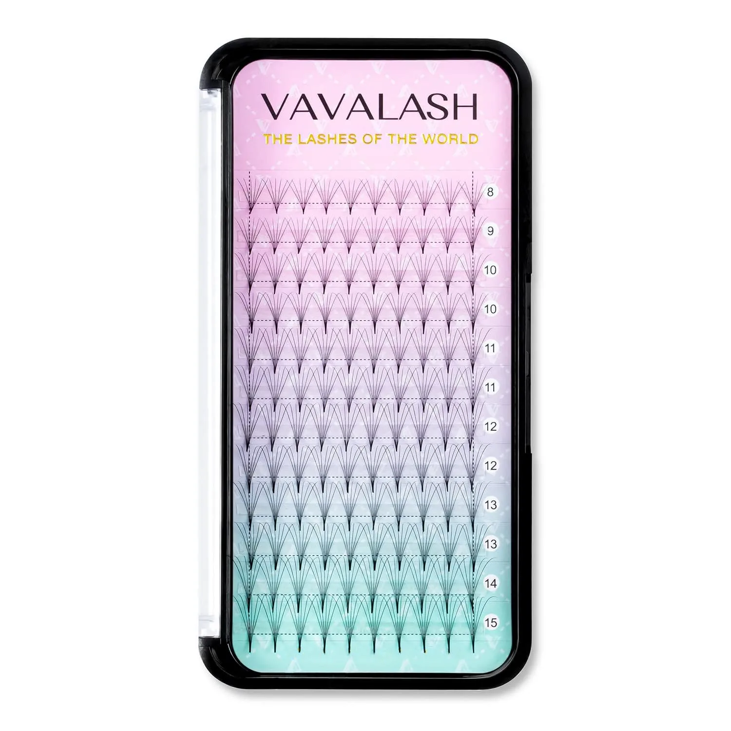Eyelash Extensions 3D 4D 5D 6D 8D 9D 10D Thickness 0.07/0.1 C/D Curl Eyelashes Middle Stem & Long Stem Heat Bonded Premade Fans Russian Volume Lash Extensions Supplies (Middle Stem 6D-0.07-D-10mm)