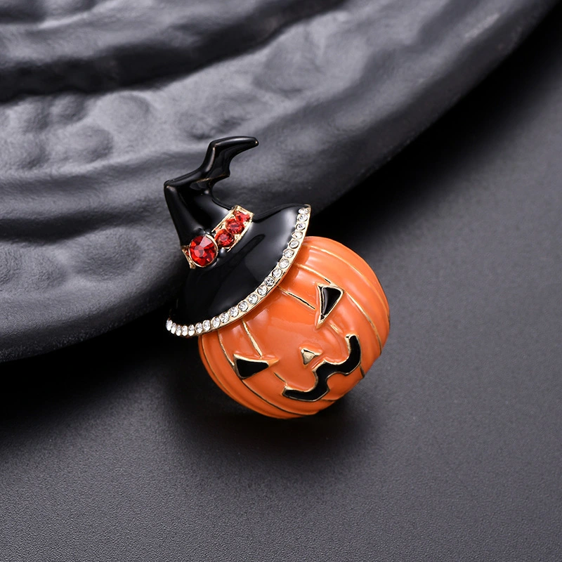 Halloween Hat Pumpkin Brooch Cardigan Buckle Corsage Coat Sweater Accessories