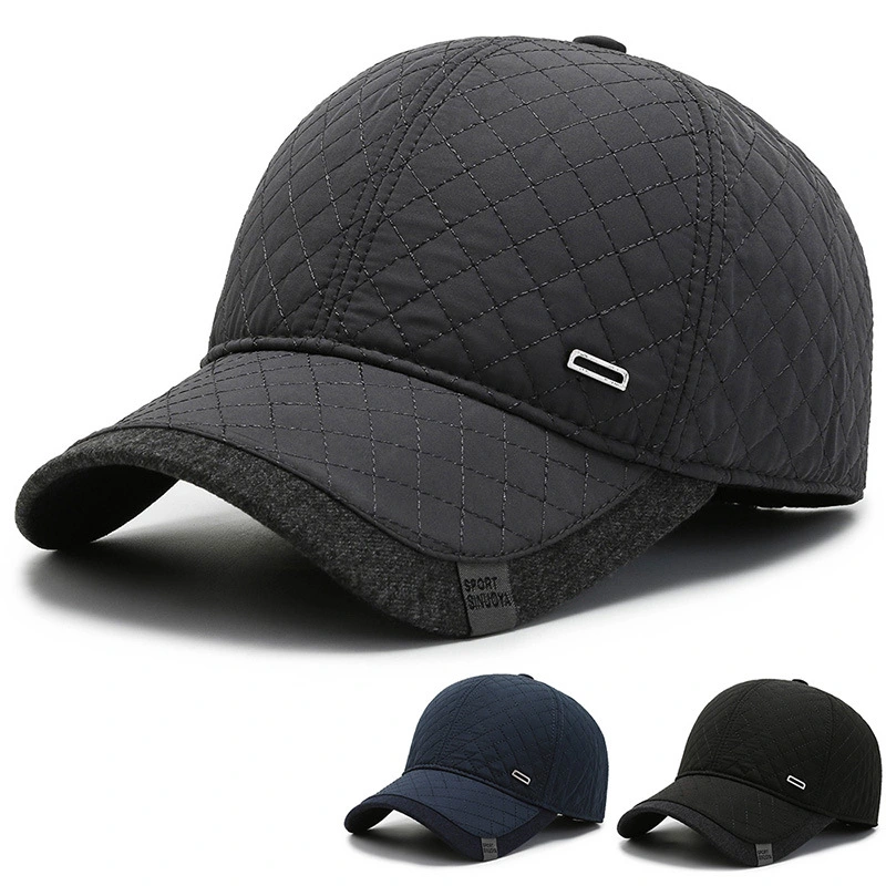 Men's Fashionable And Simple Padded And Thickened Warm Cotton Hat