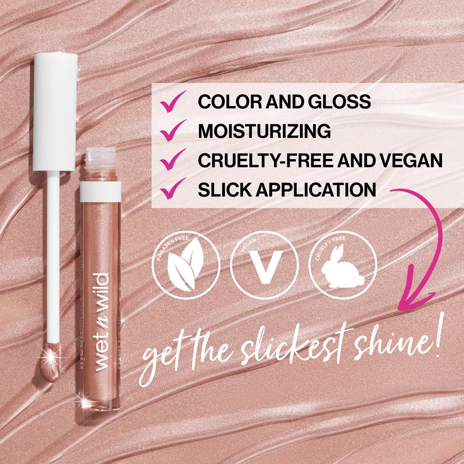wet n wild Mega Slicks Lip Gloss | Long Lasting | Hyaluronic Acid | High Shine | Crushed Grapes