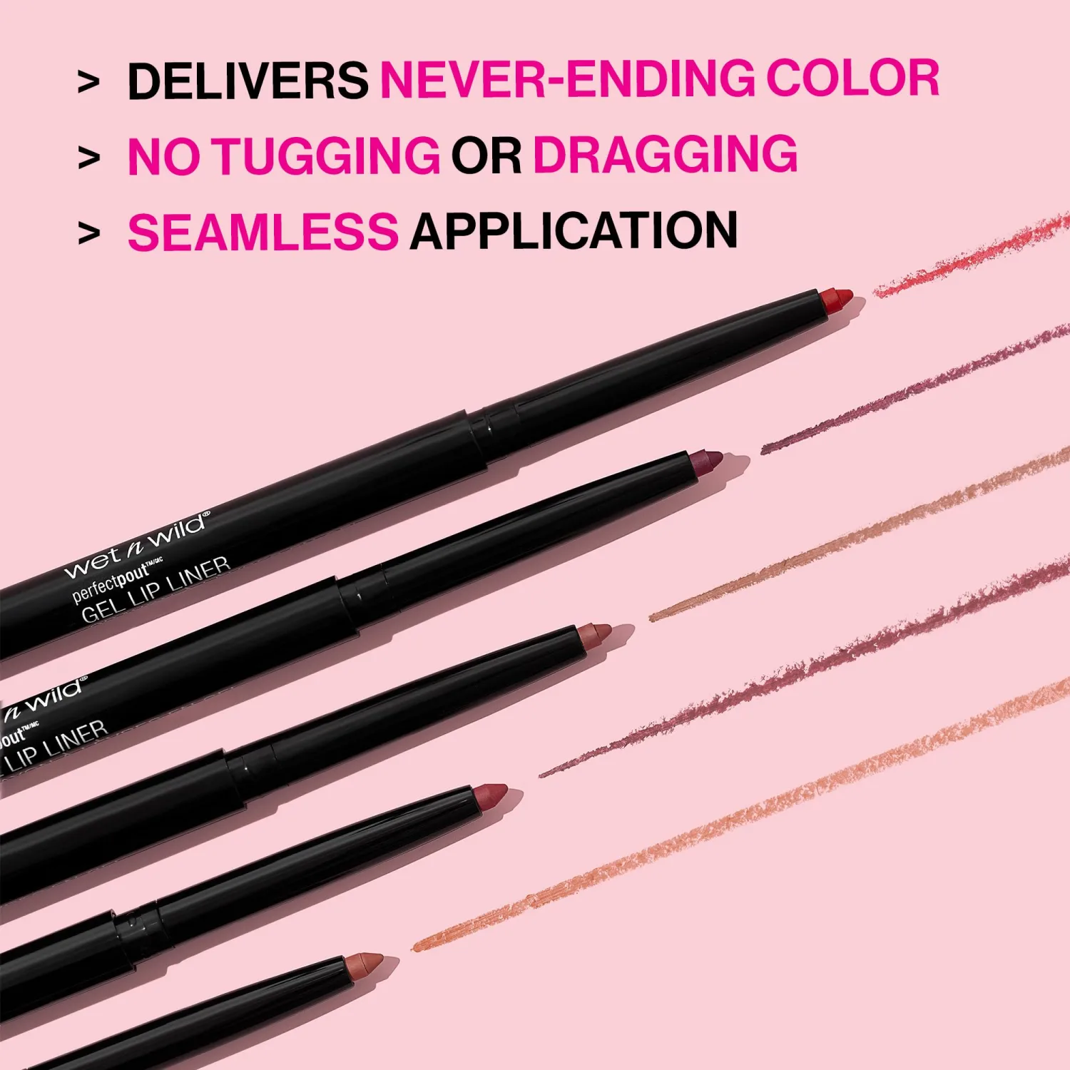 wet n wild Lip Liner Perfect Pout Matte Retractable Gel Lip Liner Pencil, Purple Lay Down the Mauves