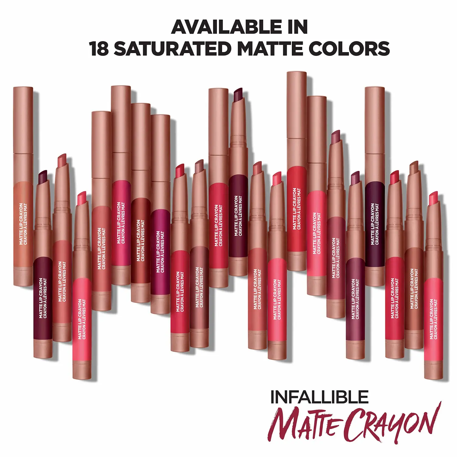 L’Oréal Paris Infallible Matte Lip Crayon, Caramel Rebel (Packaging May Vary)
