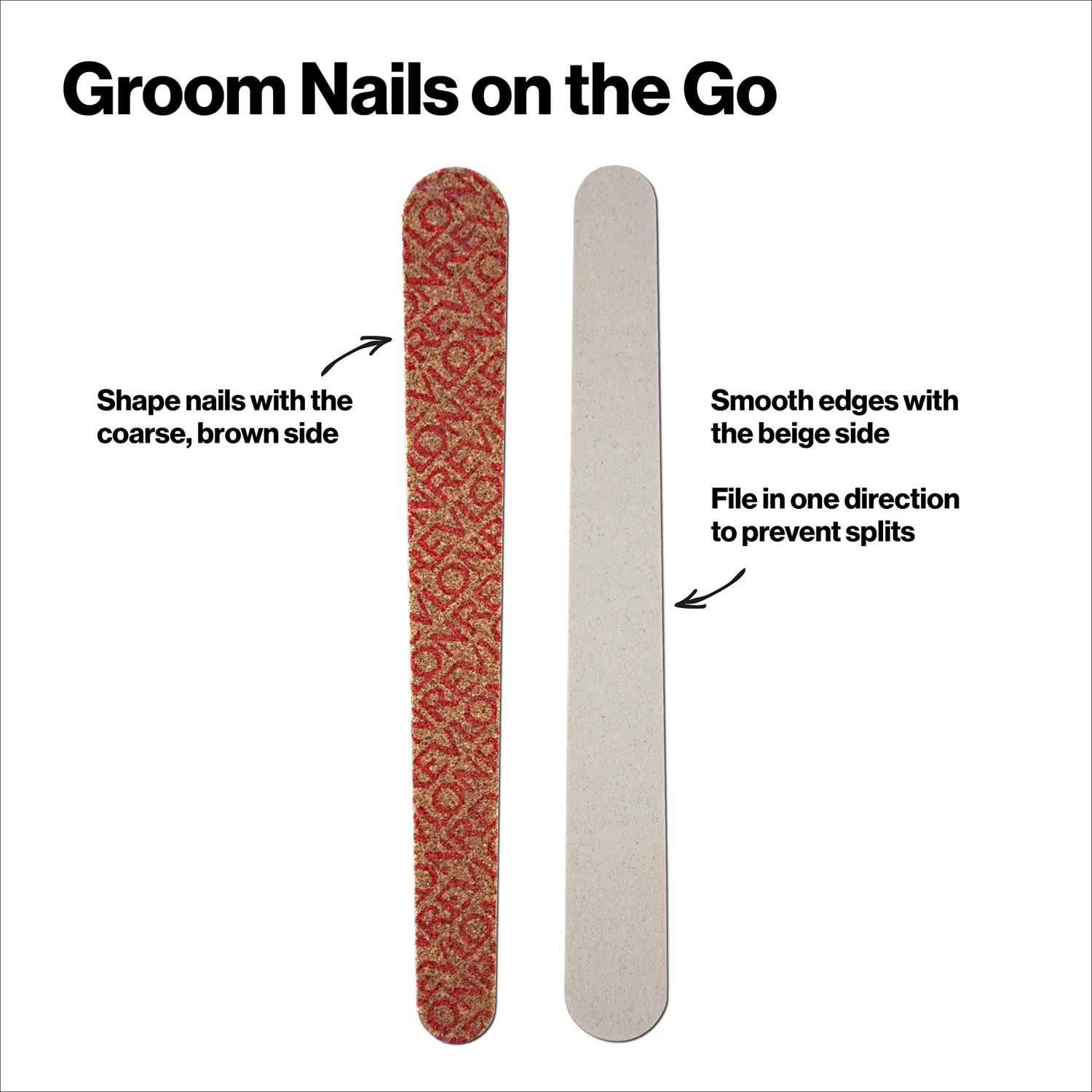 Revlon Compact Nail File, Dual Sided Nail Care Tool, Smooths & Shapes Nails, Easy to Use, Compact Emery Boards (Pack of 10)
